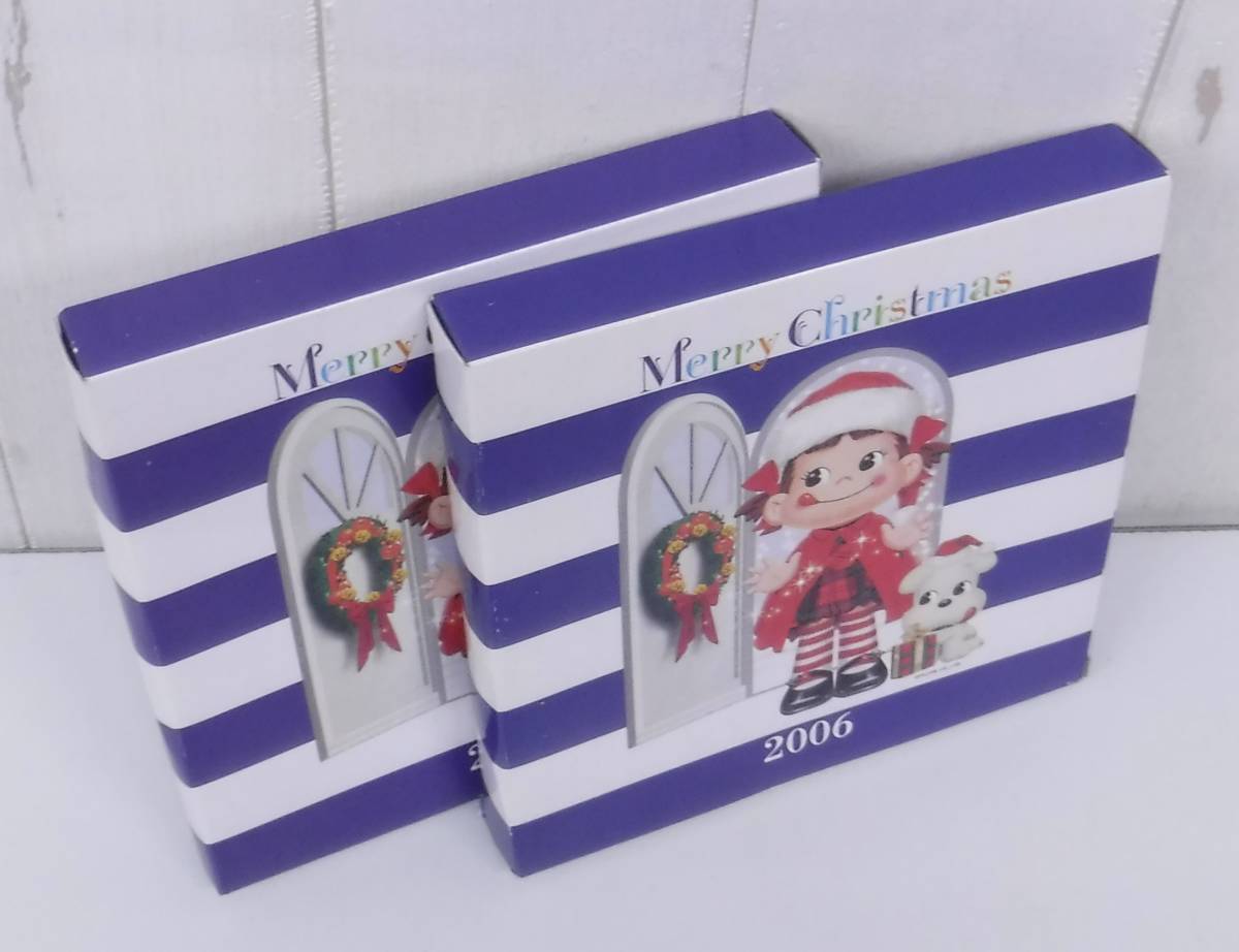 当時物 ＊レトロプレート 2点まとめ ＊FUJIYA 不二家 ＊メリークリスマス 2006 ＊ケーキ皿 食器 丸型 ＊箱付き 未使用保管品＊キャラクター_画像7