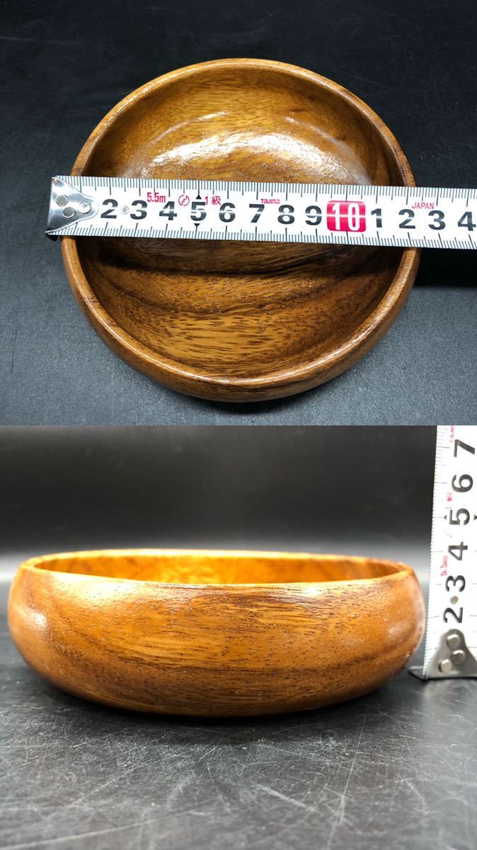 サラダボウル 6点セット 木製 南洋天然木 食器 アンティーク 大鉢 小鉢 W6の画像8