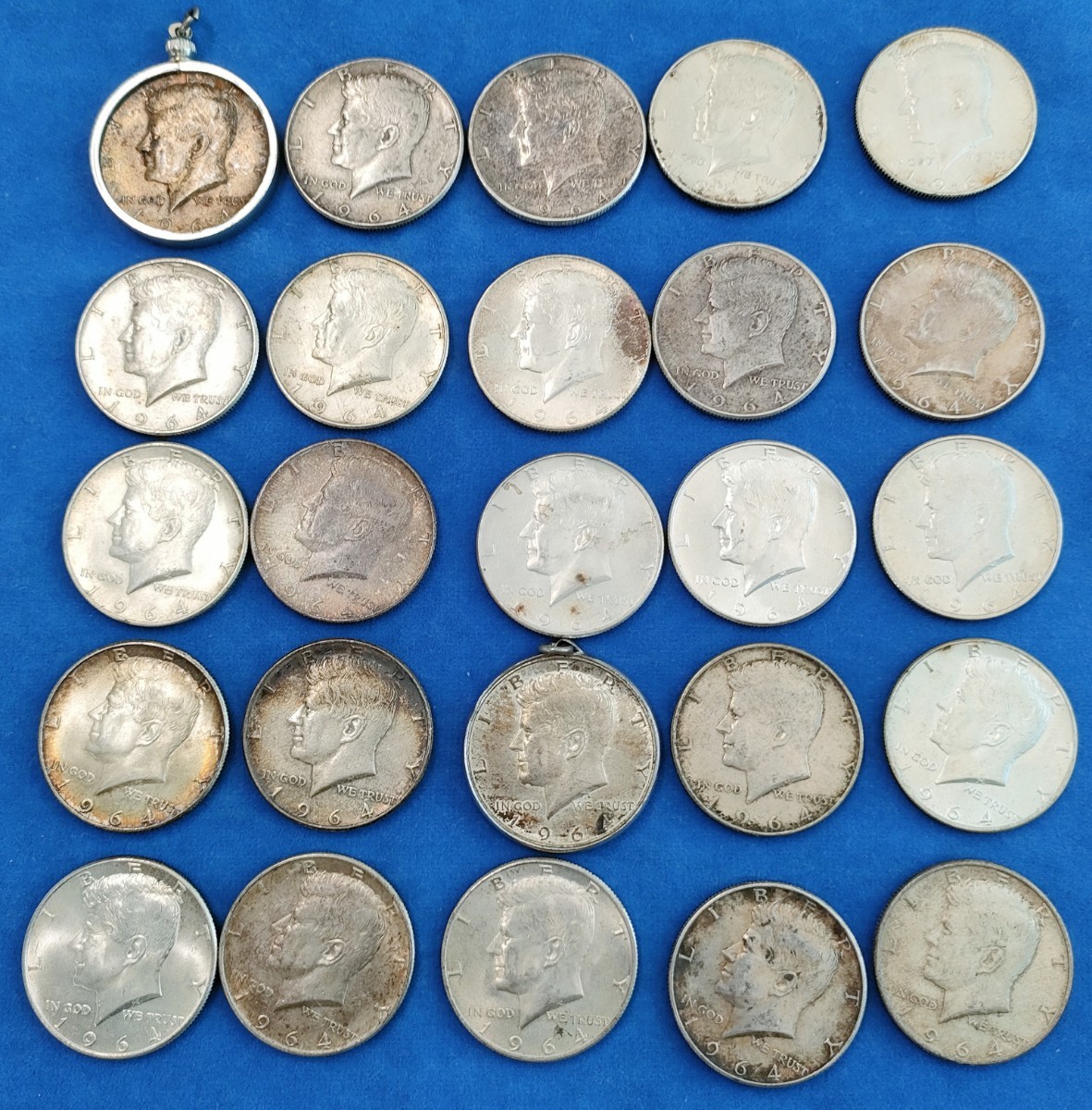 アメリカ ケネディ 銀貨 ハーフダラー 1964年 25枚 | normanhubbard.com