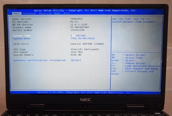 NoT115☆LaVie PC-GN15B79GA Pentium4410Y 1.5GHz/メモリ4GB/SSD128GB/11.6型FULLHD/Windows10Pro64bit/外装割れ有/気にされない方に☆_画像9