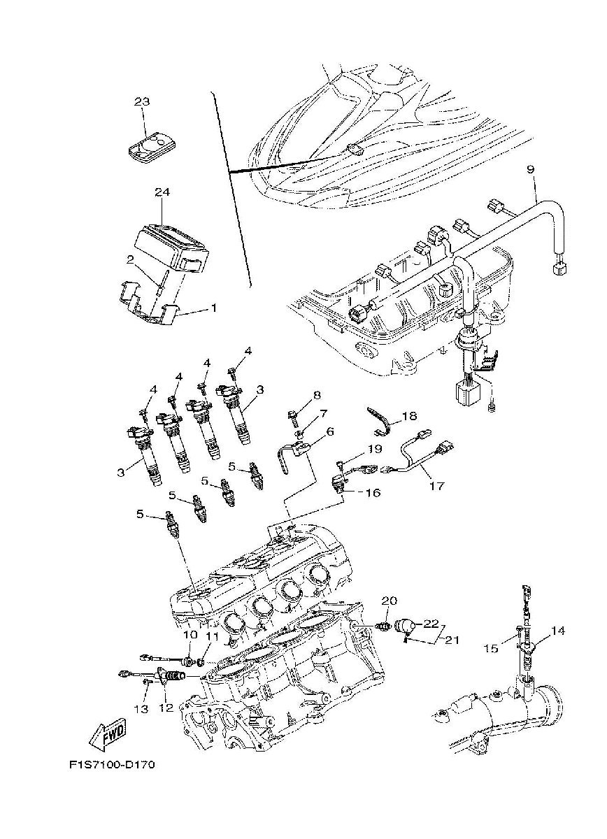 YAMAHA FXHighOutput'07 OEM section (ELECTRICAL-2) parts Used [Y1607-11]_画像3