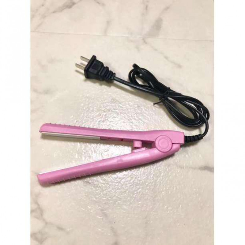 ミニ ヘアアイロン ストレートカール2Way 髪セット 小型　ピンク新品未使用