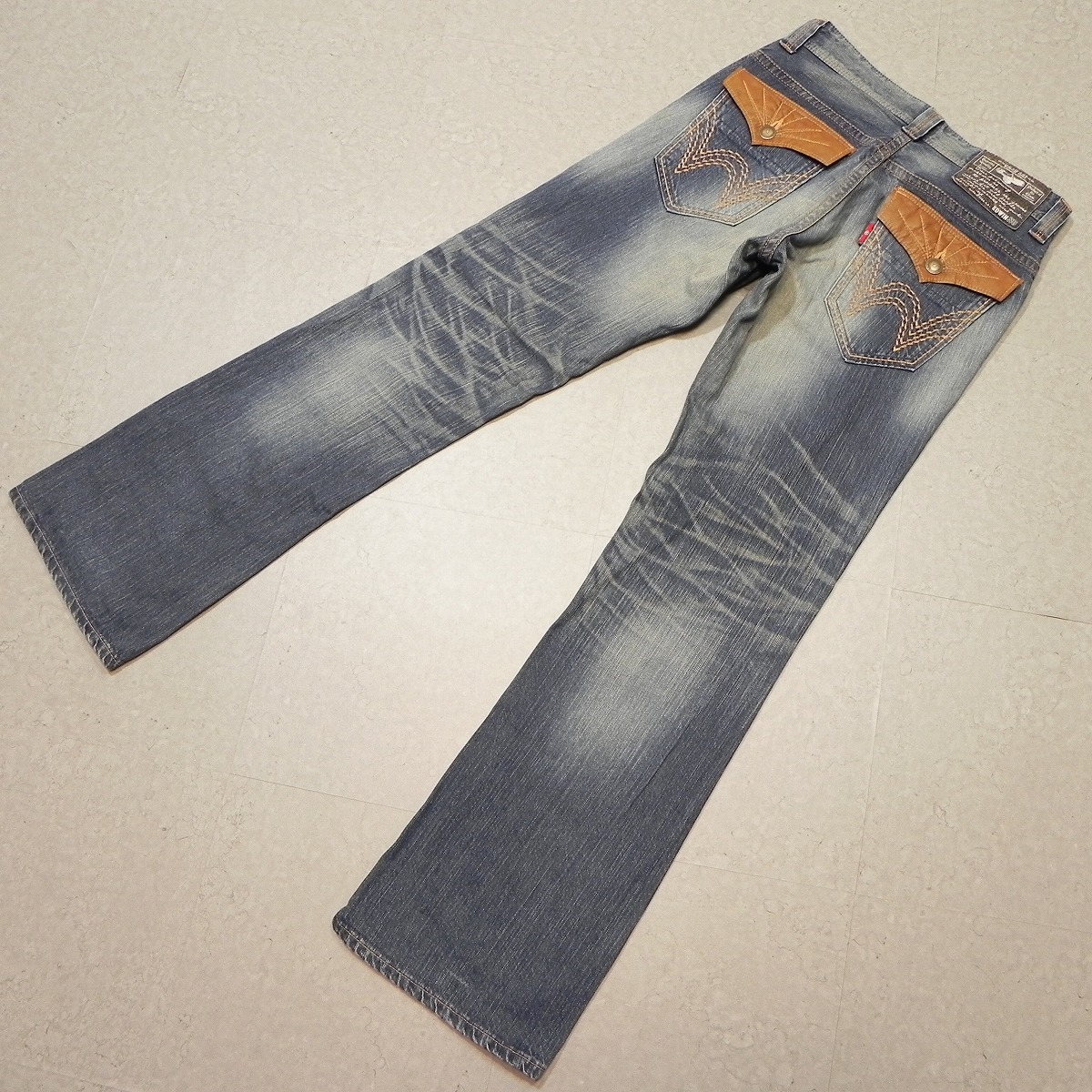 j55* сделано в Японии EDWIN Edwin 431XVS USED обработка * flair ботинки cut Western Denim брюки джинсы Sz.30 быстрое решение *
