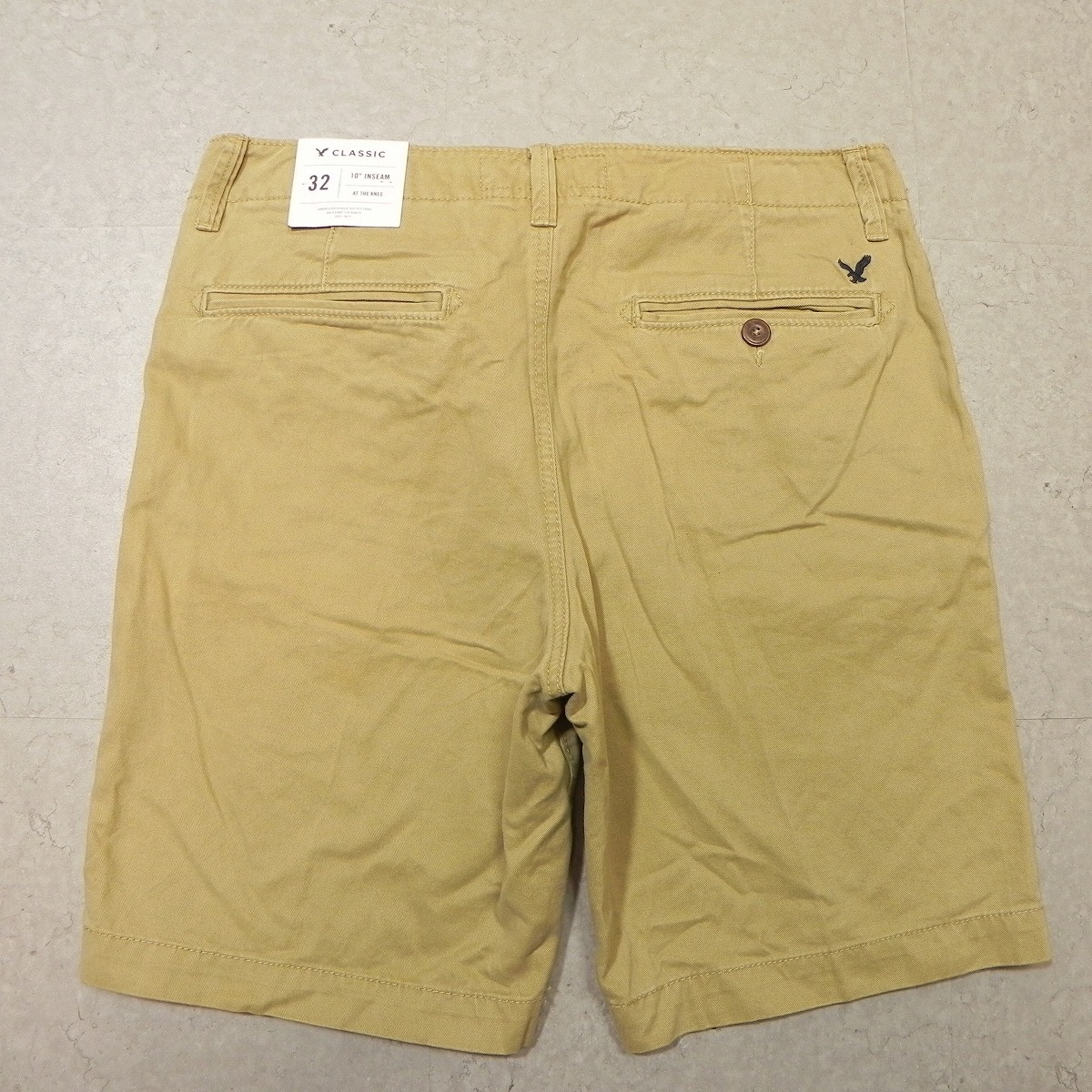 j198* unused goods AMERICAN EAGLEchino short pants W32 beige group shorts American Eagle *
