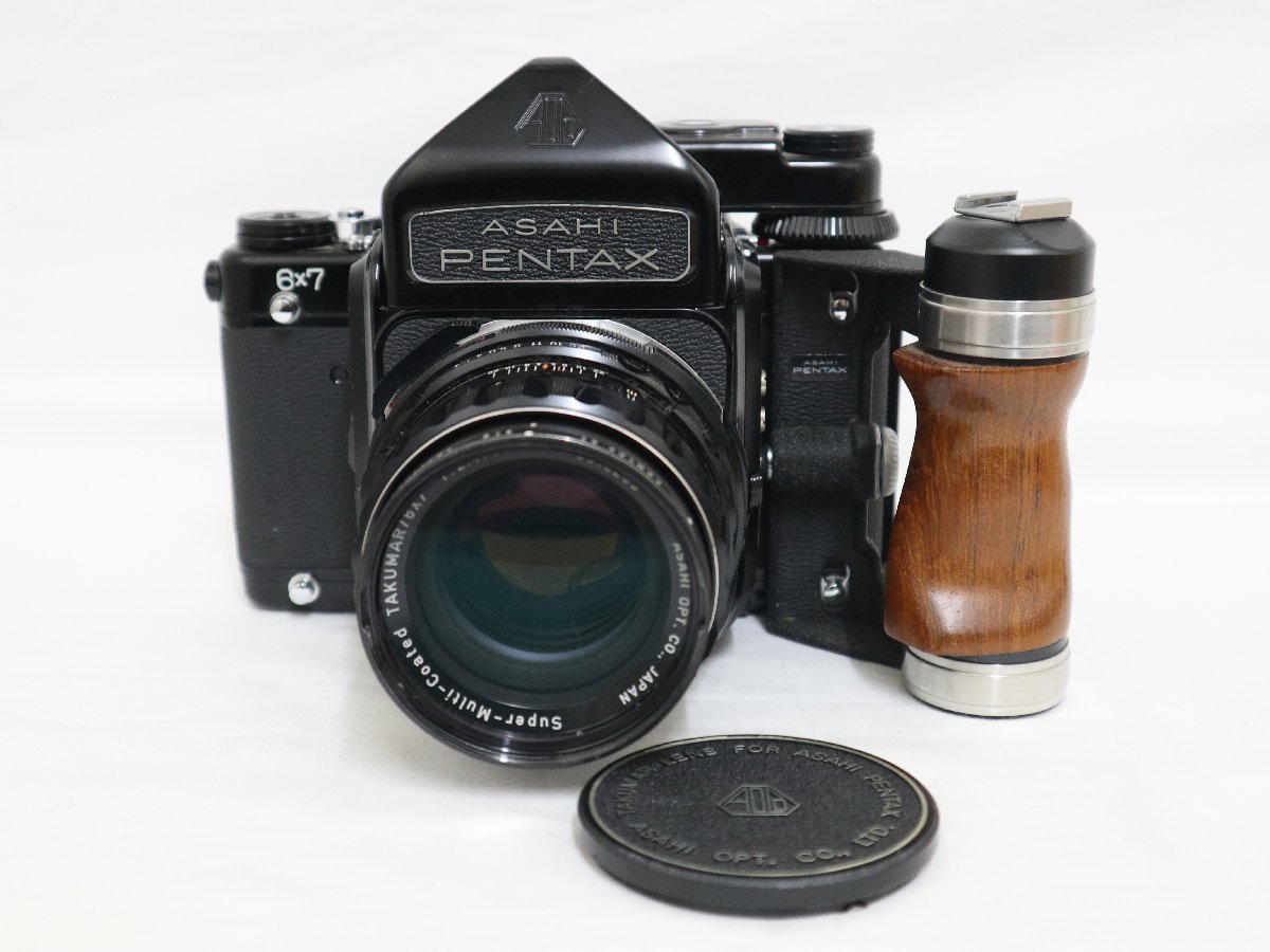 うファッション PENTAX　ペンタックス　6×7　中判カメラ　TAKUMARI　6×7　1:2.4/105　レンズ　木製グリップ