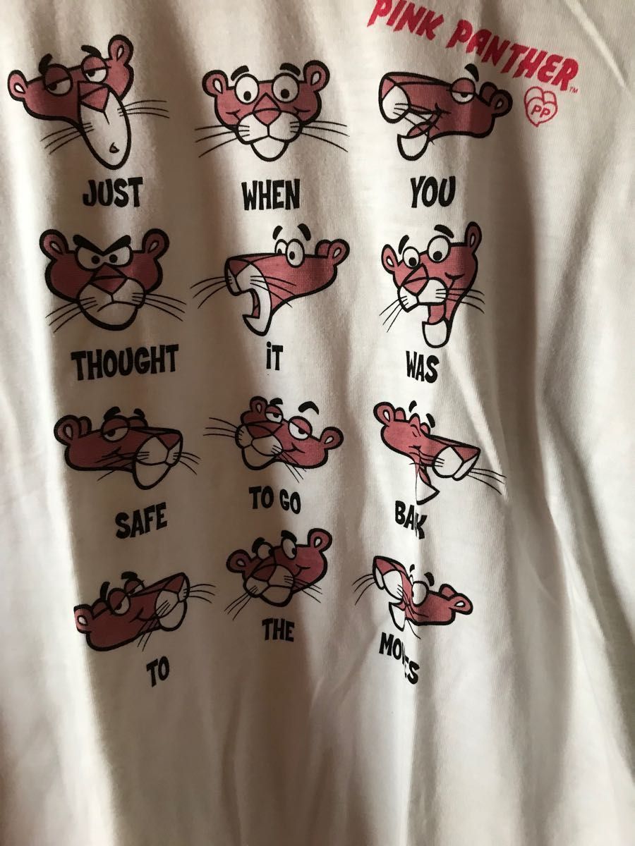 『新品・未使用』ピンクパンサープリント長袖 Tシャツ　M サイズ