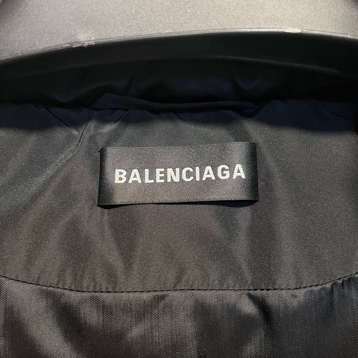 希少】BALENCIAGA ダウンジャケット 44 バックロゴ オーバーサイズ