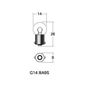 M＆Hマツシマ オートバイ用白熱電球 ウインカー球 G14 BA9S 12v 8w 2個入り A7513_画像2