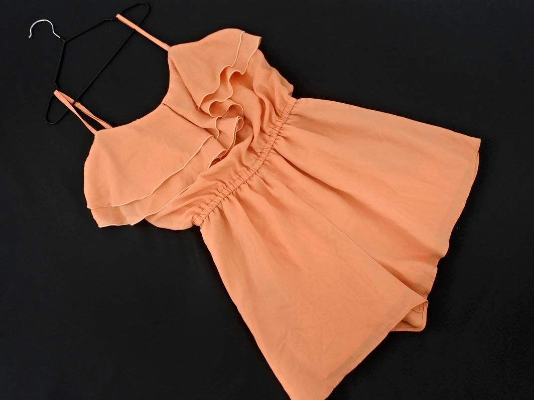  cat pohs OK rienda rienda frill all-in-one sizeS/ orange #* * dfa2 lady's 