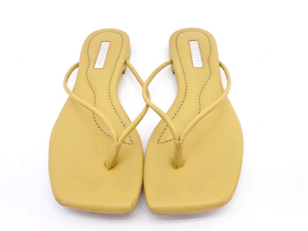 JEANASIS Jeanasis tongs sandals sizeL(24.5cm rank )/ yellow #* * dfa7 lady's 