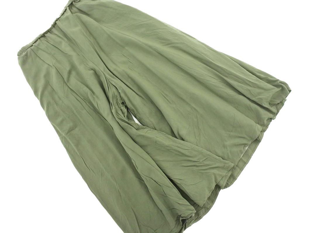 LEPSIMrepsi.m Lowrys Farm Easy wide pants sizeL/ khaki #* * dfa8 lady's 