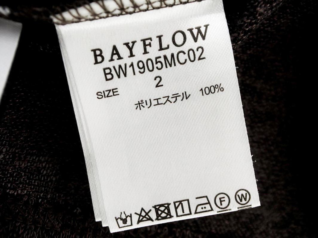 BAYFLOW ベイフロー バックボタン カットソー size2/茶 ■◆ ☆ dfa8 レディース_画像4