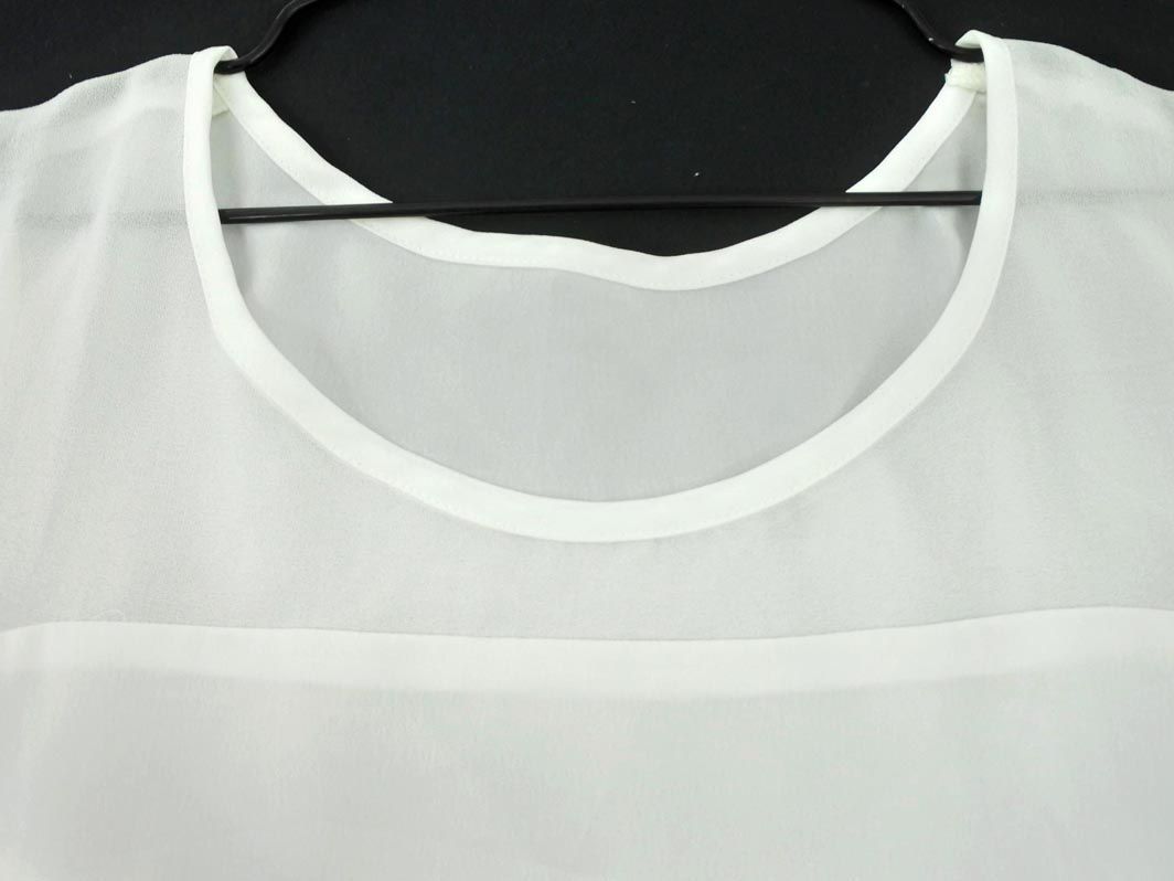  cat pohs OK SHIPS Ships no sleeve blouse shirt size36/ white #* * dfb2 lady's 