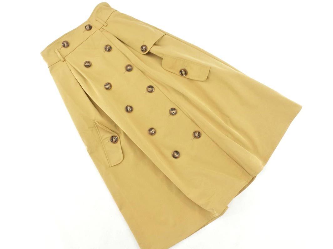 JEANASIS Jeanasis to wrench long skirt sizeF/ beige ## * dfb3 lady's 