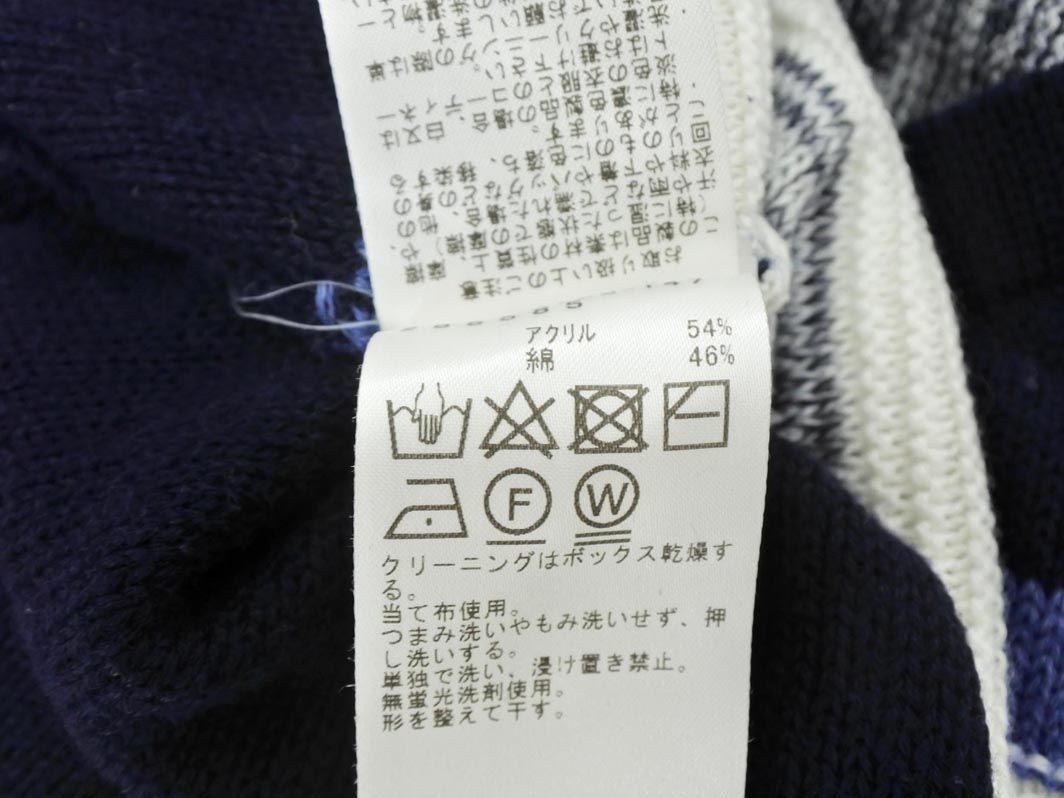 ビームスハート ボーダー 半袖 ニット セーター sizeS/紺 ■◆ ☆ dfb5 メンズの画像5