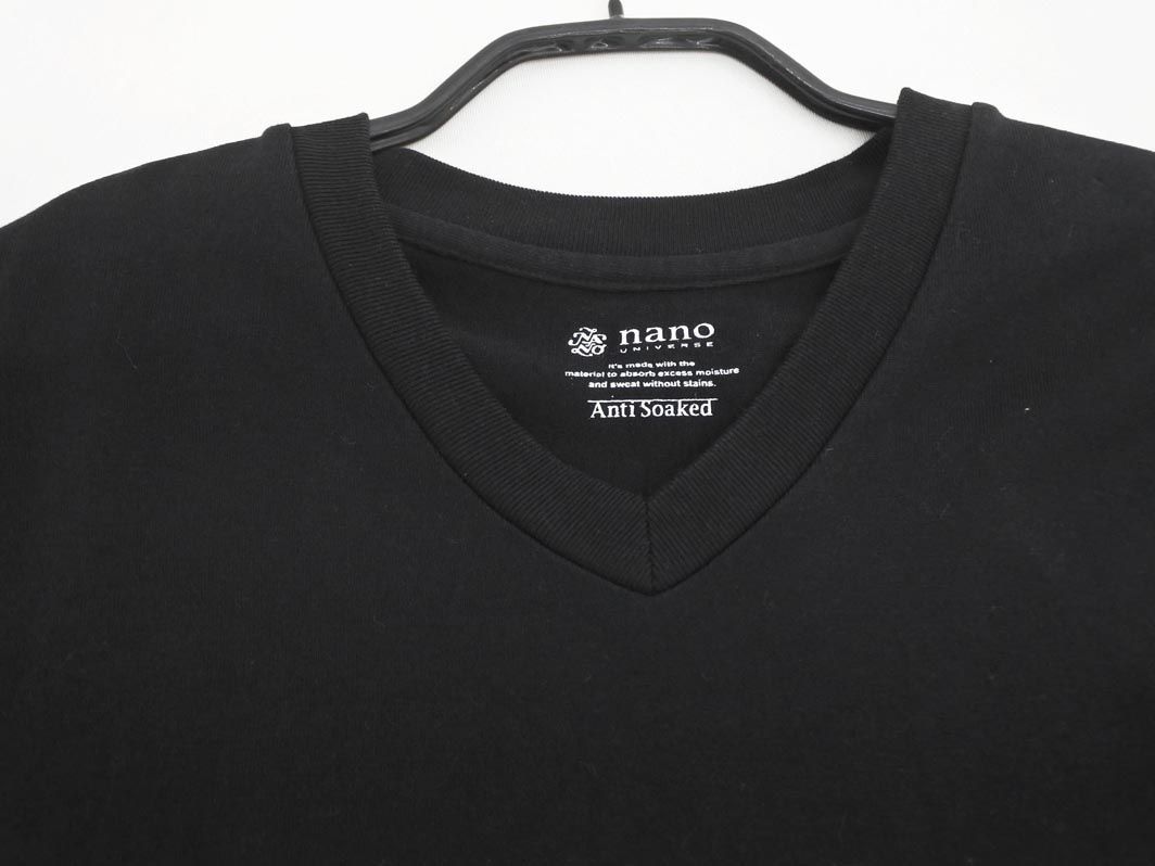 nano universe ナノユニバース Tシャツ sizeXL/黒 ■◆ ☆ dfb5 メンズの画像3