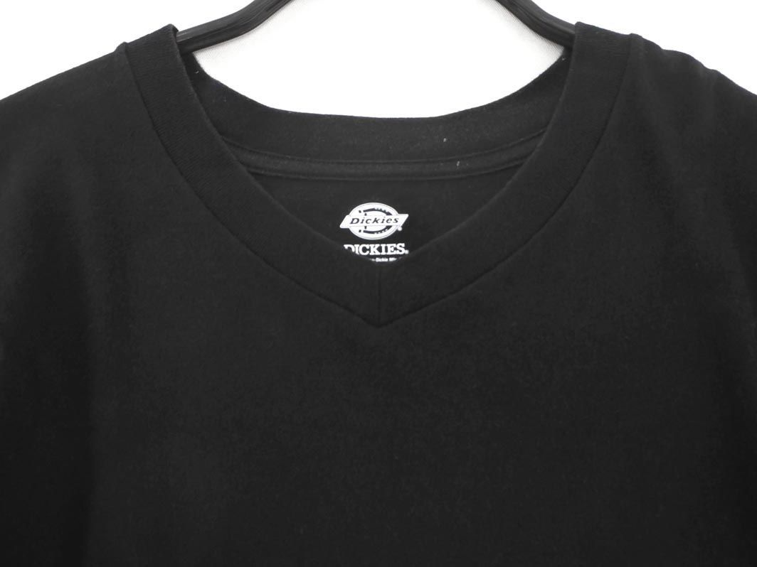 ネコポスOK Dickies ディッキーズ Vネック Tシャツ sizeM/黒 ■◆ ☆ dfc8 メンズの画像2