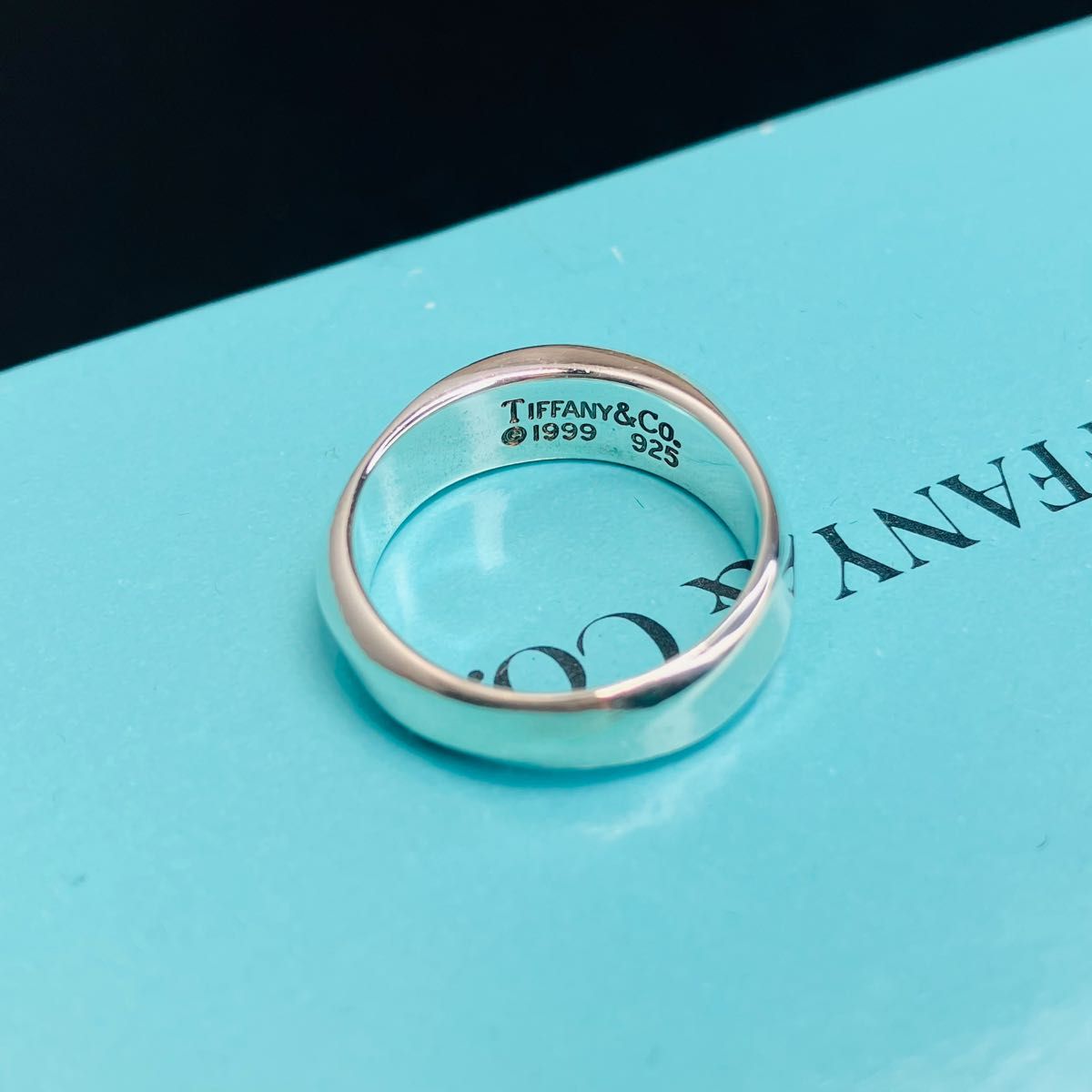 TIFFANY ティファニー ナイフエッジ プラチナリング 9号-