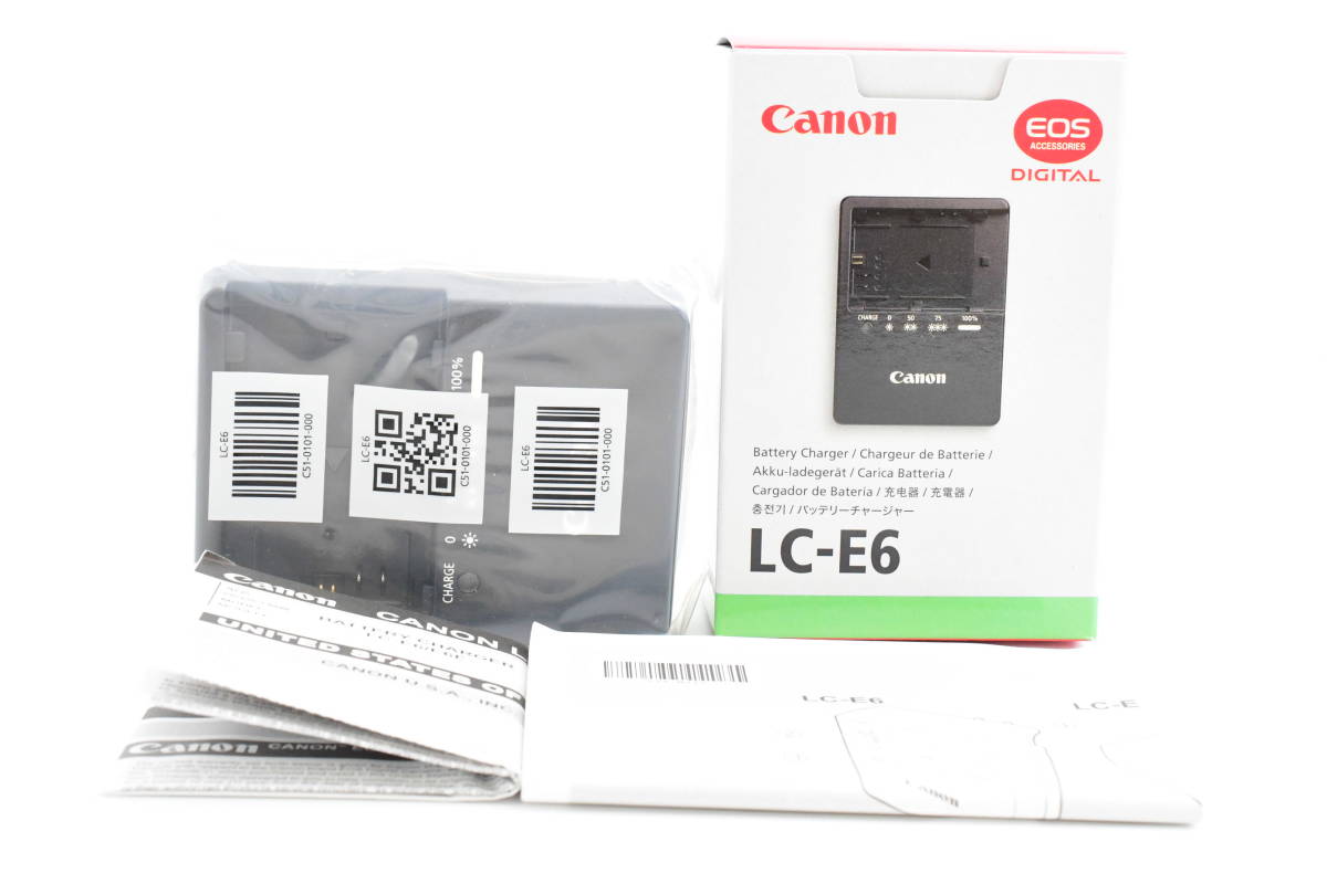 ★純正・美品・格安★Canon キャノン LC-E6 充電器 LP-E6用 箱・説明書付き (k-1273)_画像1