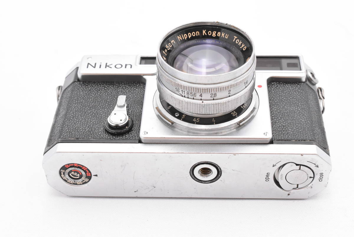 【防湿庫管理】ニコン Nikon SP レンジファインダー フィルムカメラ ボディ シルバー + NIKKOR-S.C 5cm 50mm f1.4 レンズ付き (t3371)_画像5