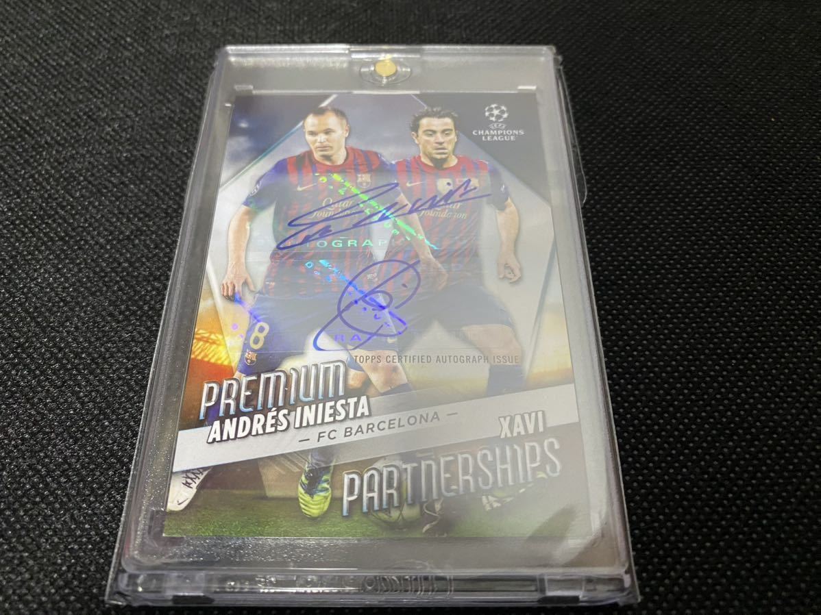 ☆2022-23 Topps UEFA Club Competition Iniesta Xabi コンボ直筆