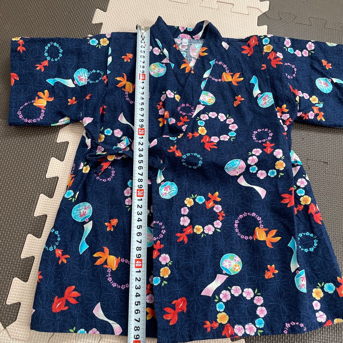 美品】甚平 上下セット120cm 美品 甚平上下セット 120センチ