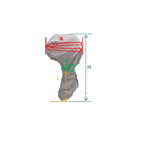 【訳あり】船外機フルエンジンカバーＬ＊デラックス＊目安馬力70～150HP O4221125IV アイボリー【新品】【マリン】_画像6