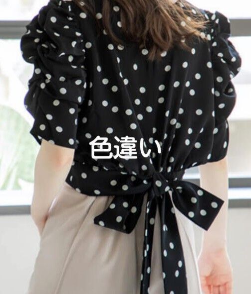 GRL ドット柄バックリボンブラウス トップス【k8710w】|Yahoo GRL ドット柄バックリボンブラウス トップス【k8710w】|Yahoo