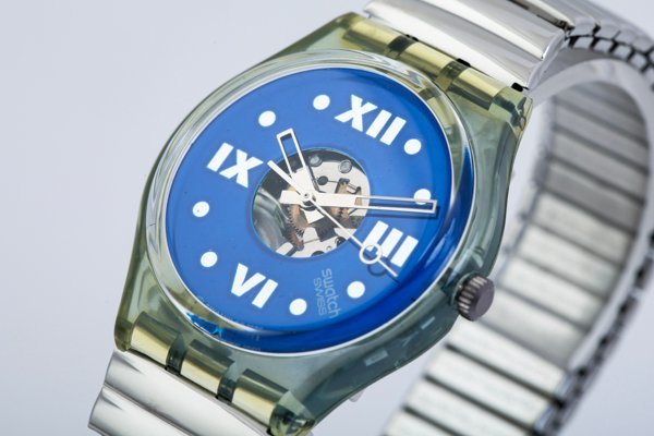 信頼への信頼 Swatch ブルー文字盤 クォーツ GN110 SHADE SAPHIRE スウォッチ その他