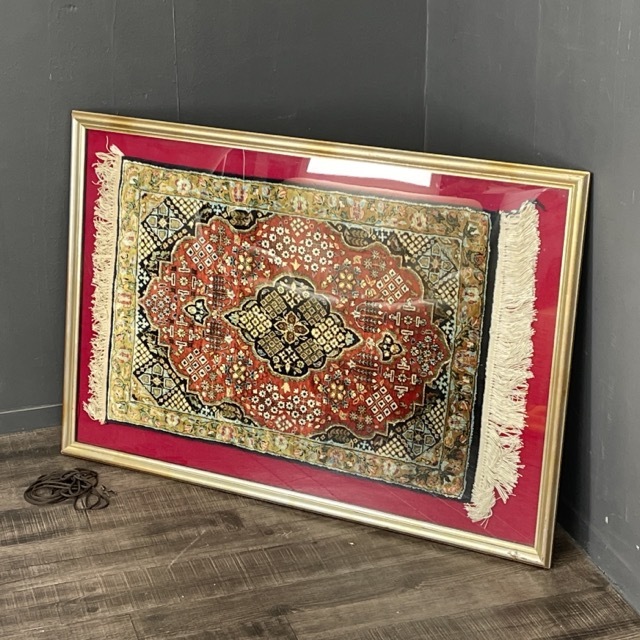 多様な 玄関マット シルク 最高級 persia 【中古】 ペルシャ絨毯