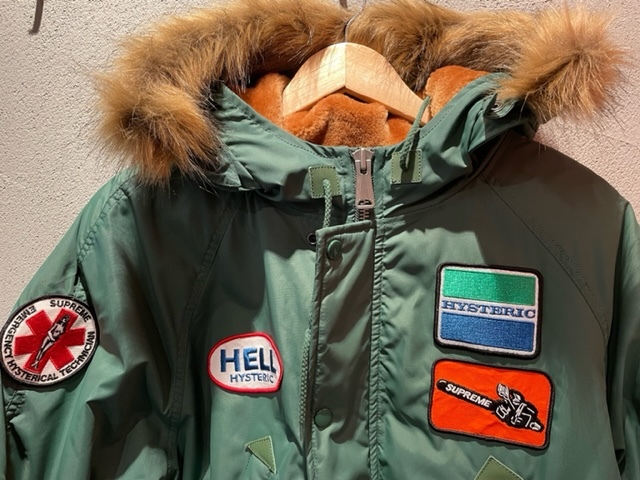 ほぼ新品！　Supreme HYSTERIC GLAMOUR N-3B Parka Work Green S シュプリーム ヒステリックグラマー N3B 　送料無料！_画像3