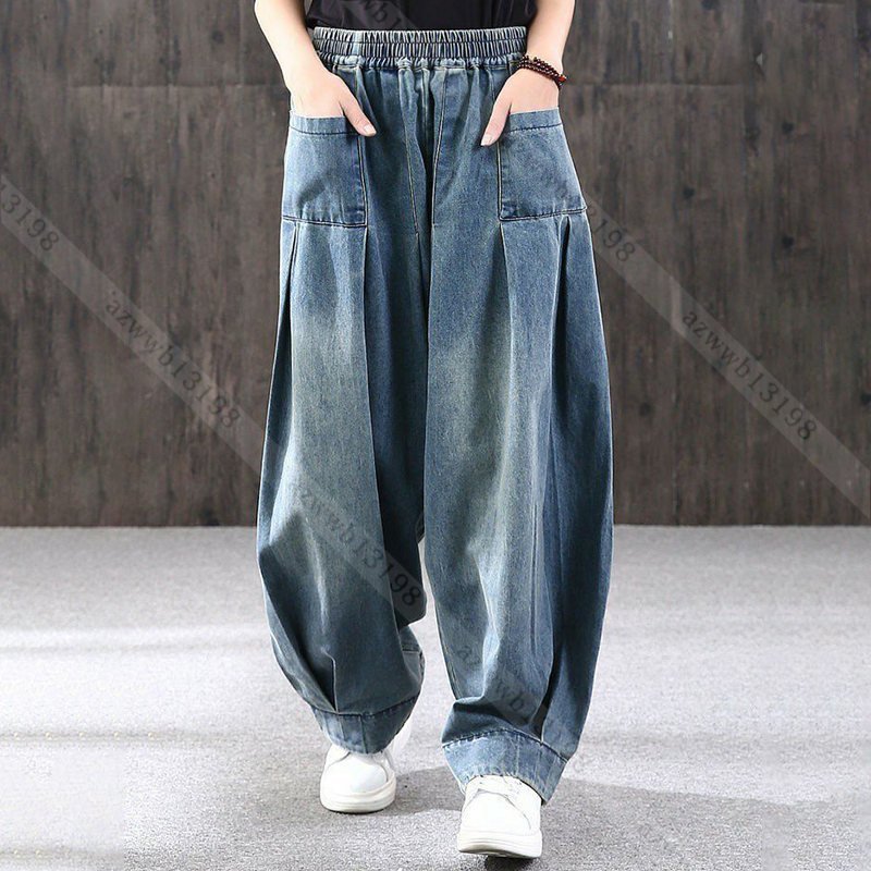 ジーンズ レディース ワイド デニムパンツ 40代 サルエルパンツ ボトムス ゆったり 大きいサイズ 体型カバー おしゃれ 定番 脚長効果 レディース ゆったり パンツ 脚長効果