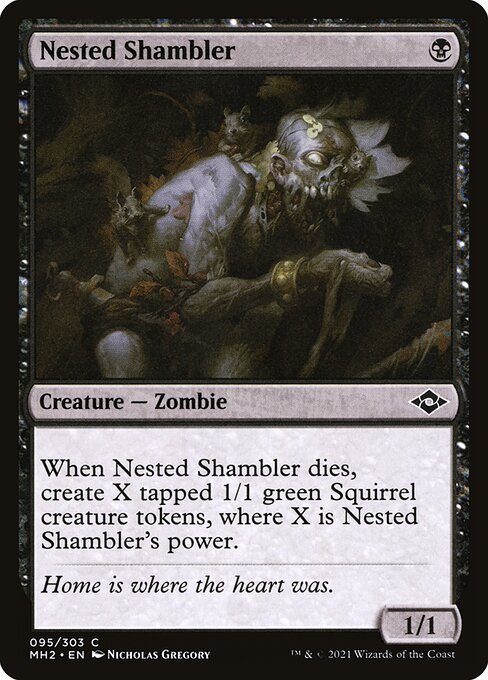 MTG ■黒/英語版■ 《巣のシャンブラー/Nested Shambler》★FOIL★モダンホライゾン２ MH2_画像1