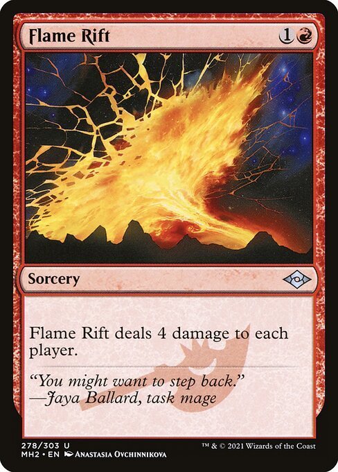 MTG ■赤/英語版■ 《火炎の裂け目/Flame Rift》★FOIL★モダンホライゾン２ MH2_画像1