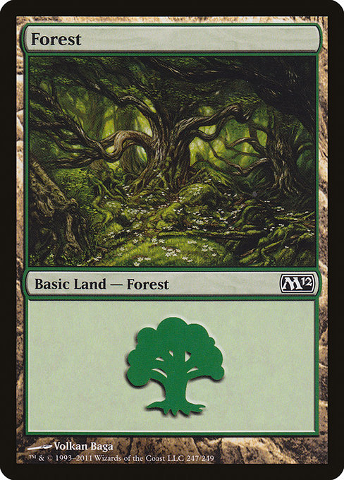 MTG ■土地/英語版■ 《森/Forest》基本セット2012 M12_画像1