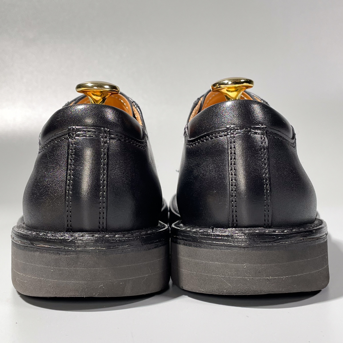 即決 REGAL リーガル プレーントゥ 外羽根式 ブラック 黒 メンズ 本革 スムースレザー 革靴 24.5cm ビジネスシューズ フォーマル A1401_画像4