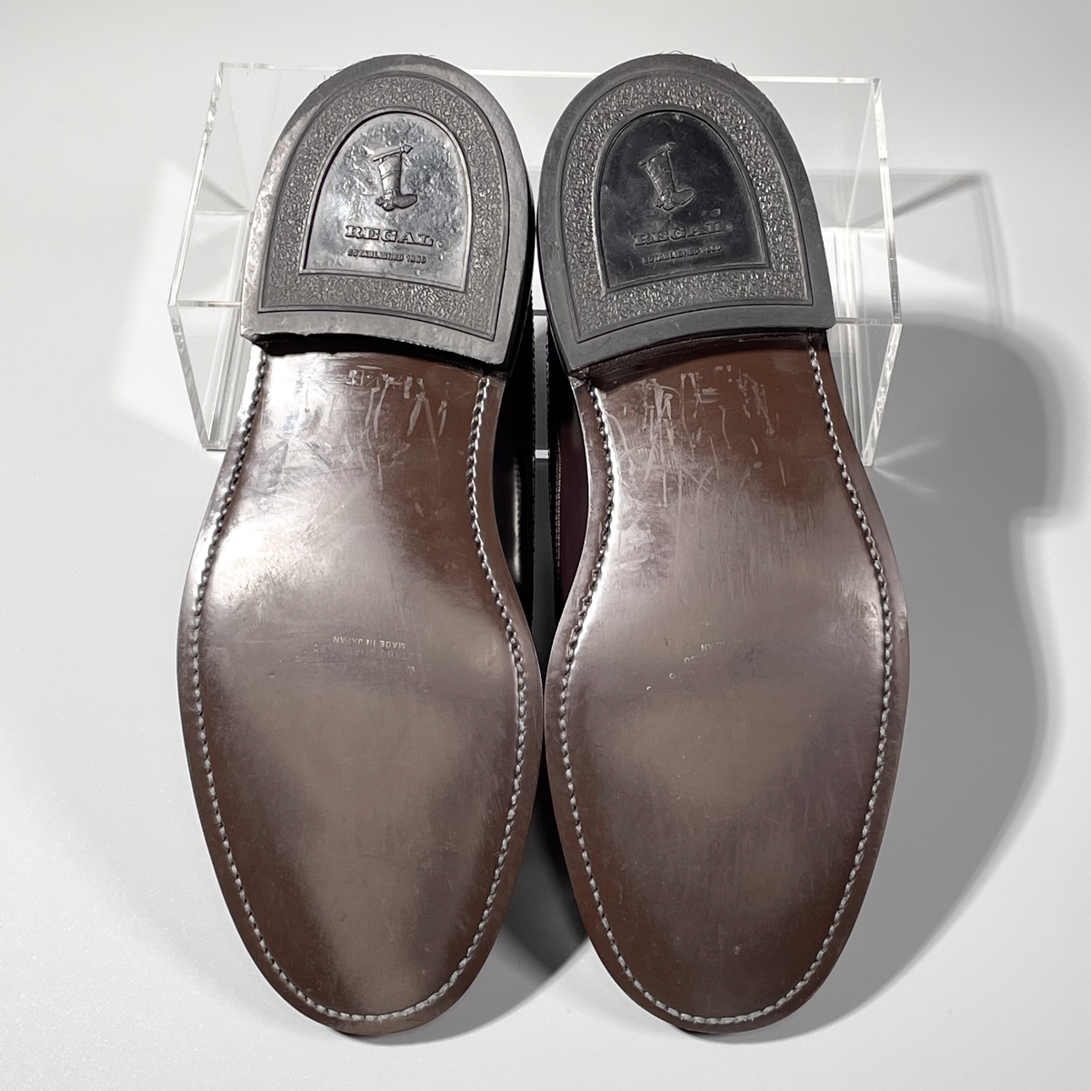 即決 REGAL リーガル ウイングチップ フルブローグ ブラウン 茶色 メンズ 本革 レザー 革靴 24.5cm ビジネスシューズ フォーマル B1594_画像7