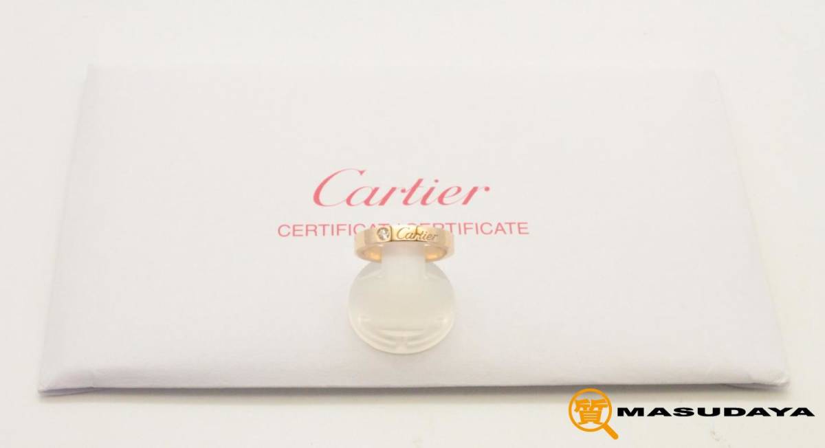 ◆◇【美品】Cartier カルティエ エングルーブド 1P ダイヤモンド リング 750/K18PG◇◆_画像1
