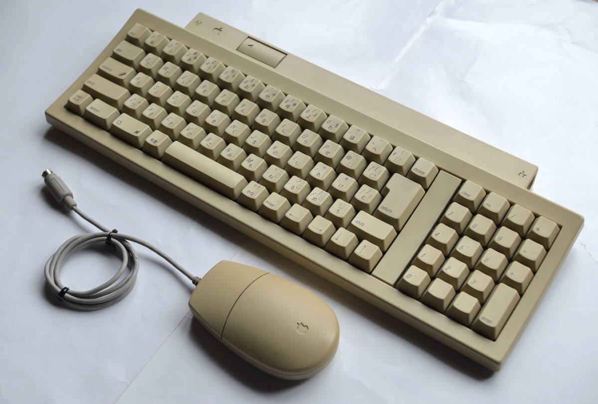 Apple 純正 ADB キーボード & マウス セット OLDテイスト 作動確認