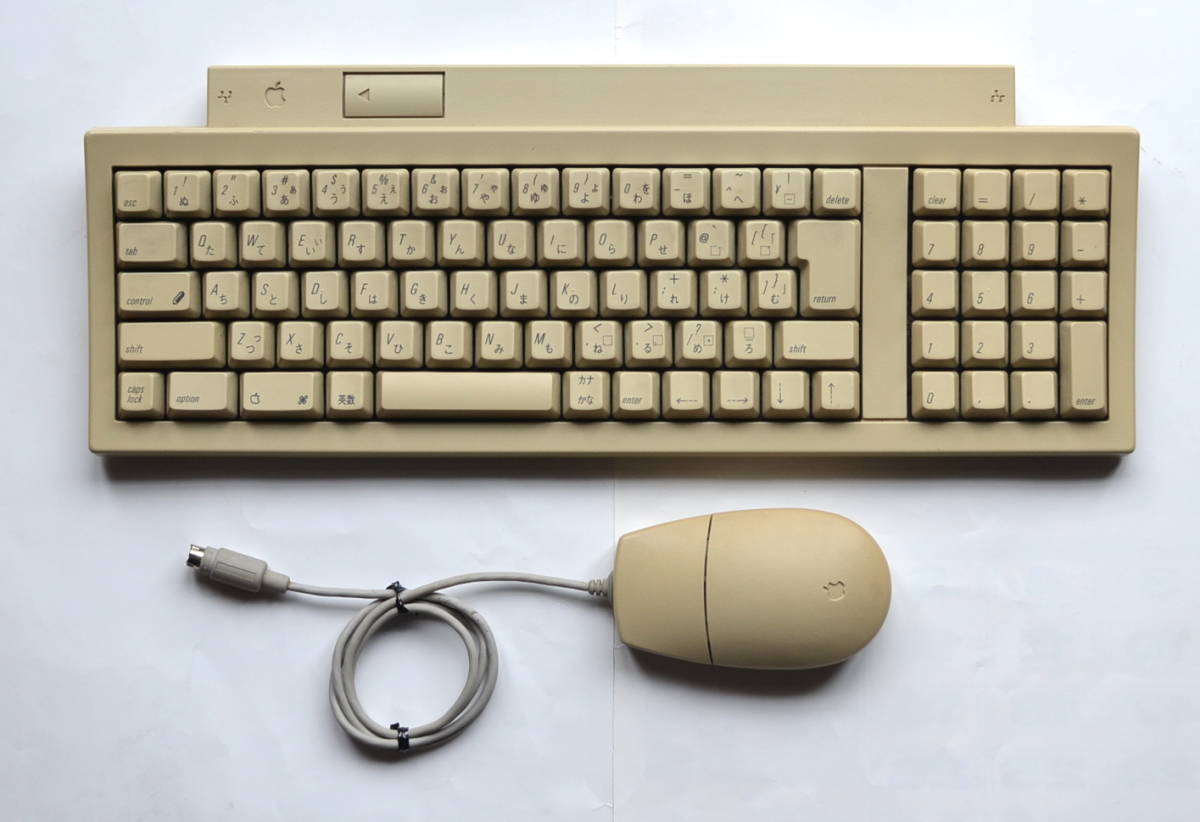 Apple 純正 ADB キーボード & マウス セット OLDテイスト 作動確認