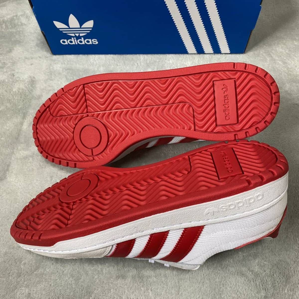 新品 adidas Originals TEAM COURT アディダス オリジナルス チームコート 白 赤 正規品 28.5 US10.5 タグ付き 箱付き メンズスニーカー_画像10