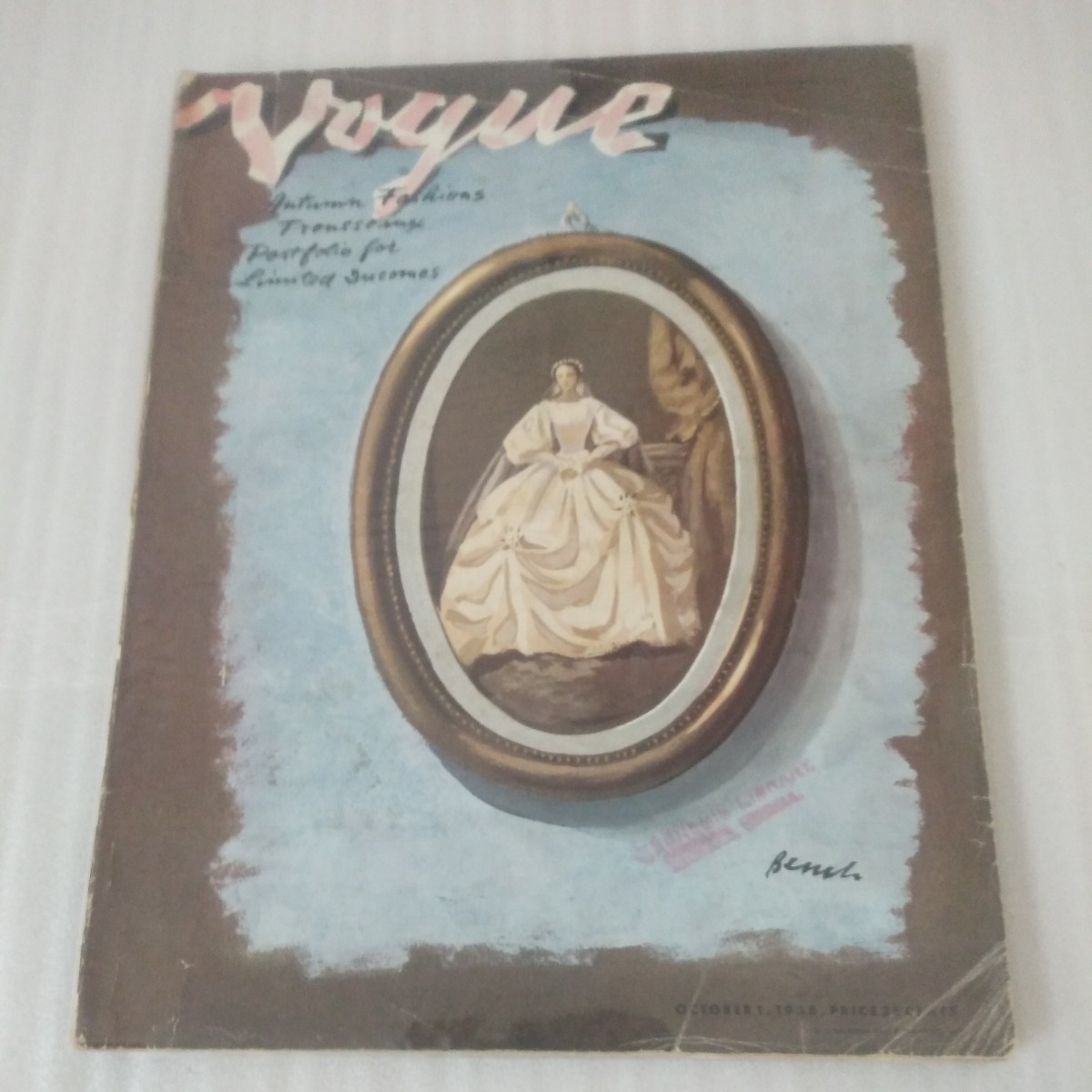 VOGUE ボーグ 1938年 October 1 BENITO ホルスト ローリングス アントン・ブリュール トニー・フリッセル ヴィンテージ ヴォーグの画像1