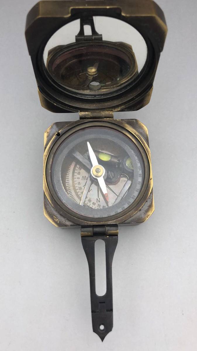 【吉】民間収集 古銅細工彫 磁石針 懐中時計 使用可能です 極珍 極美k433
