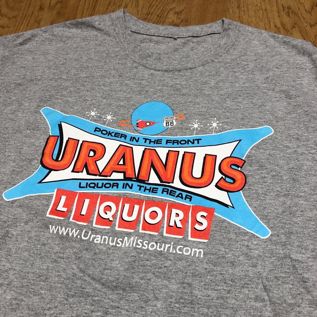 USA古着 /URANUS /LIQUORS /Missouri /メンズ 半袖Tシャツ プリントTシャツ トップス グレー アメカジ アメリカ古着 海外輸入品_画像3