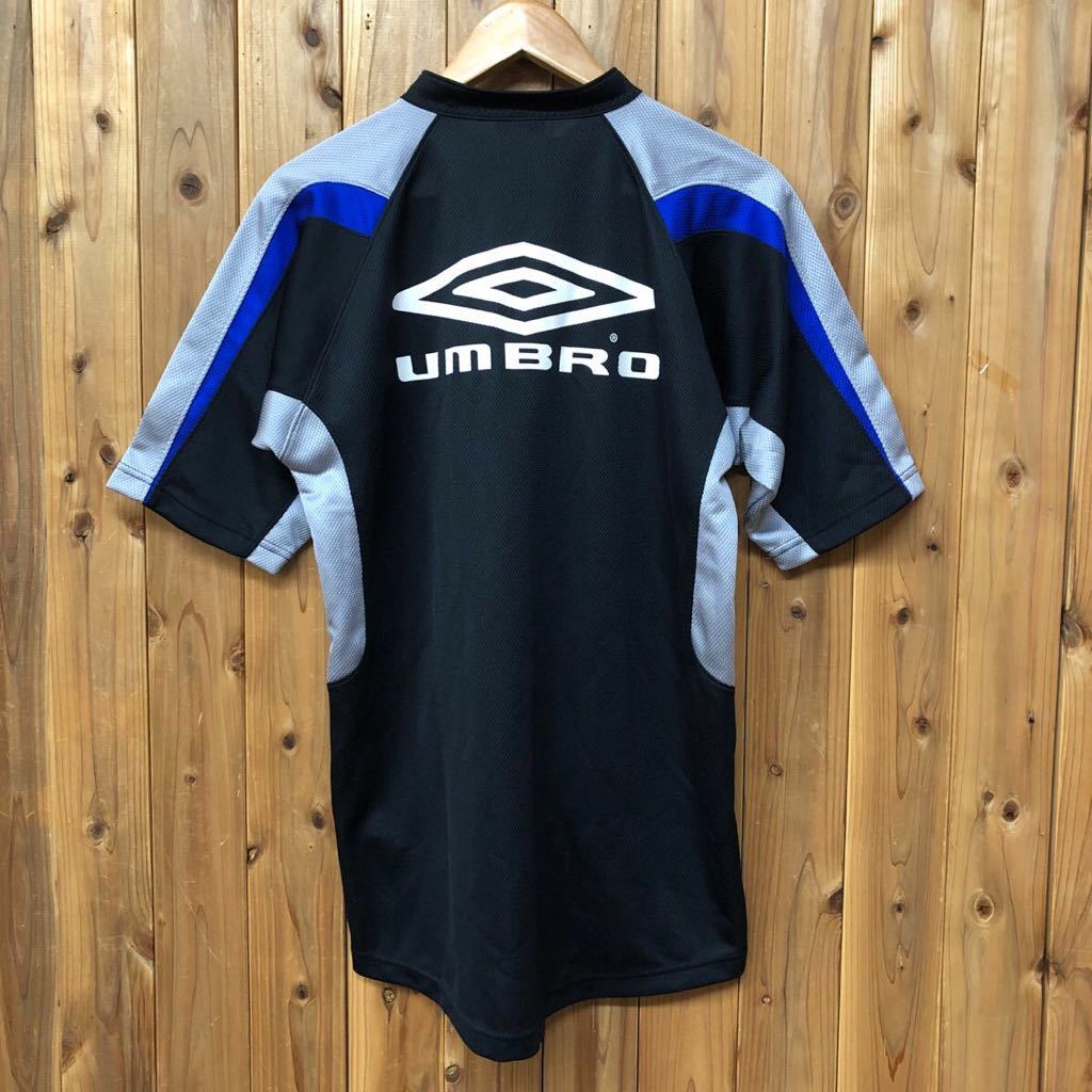 umbro /アンブロ /メンズM-L 半袖Tシャツ トップス BIGロゴ プリントTシャツ 黒 速乾 トレーニング スポーツウェア_画像3