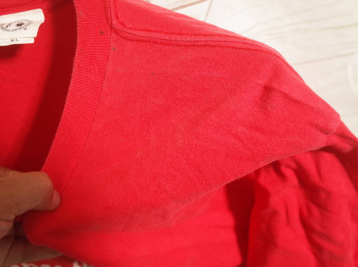 メンズ ph174 ITF INTERNATIONAL TURNTABLIST FEDERATION プリント 半袖 Tシャツ XL 朱色系の画像4