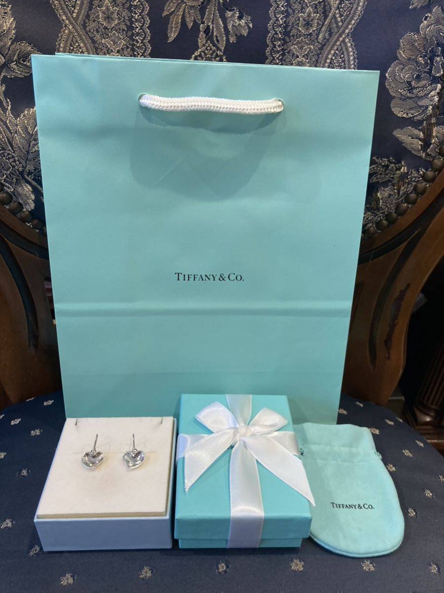 新品 正規品 ティファニー tiffany&co. ピアス ハート シルバー ケース 巾着 紙袋 リボン ギフト ◎プレゼント 仕様◎ ハート_画像3