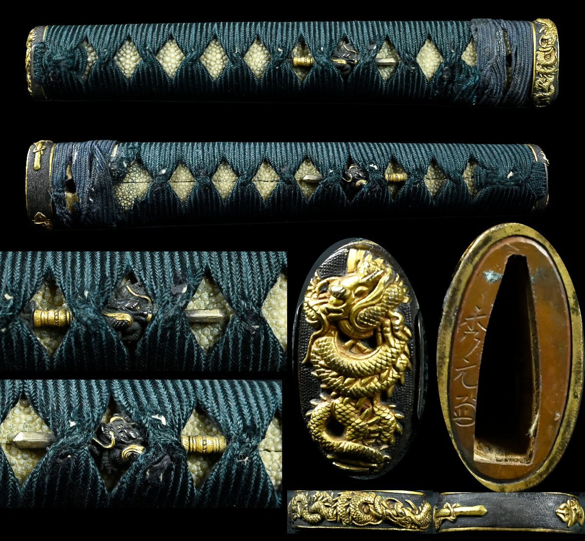 出群 刀鍔 鉄鍛地 板目肌金象嵌鍔 marciliomesquita.com.br