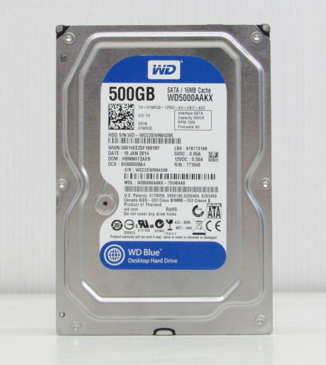 半額品 ウェスタンデジタル Blue 内蔵用HDD 3.5インチ 500GB