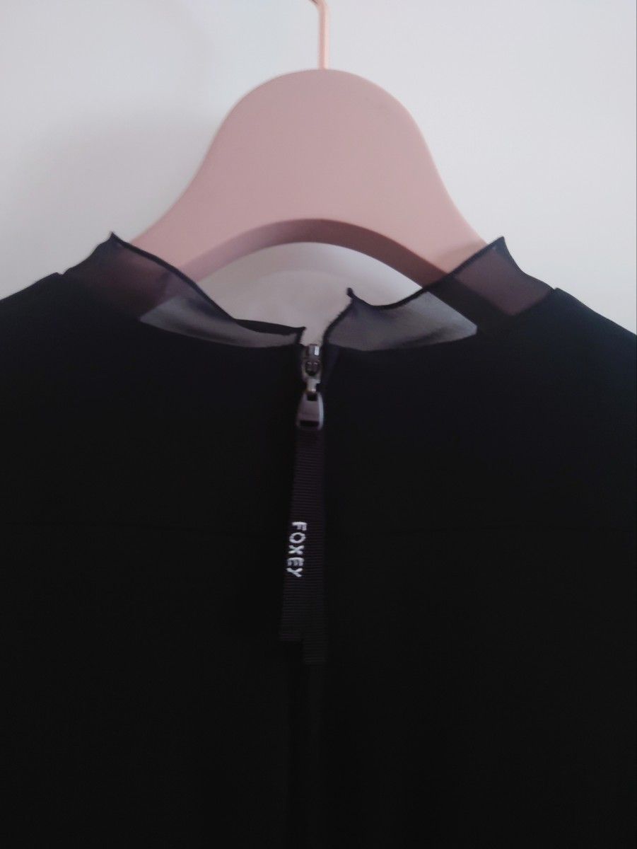 美品】FOXEY NEW YORK シフォンワンピースドレス 40|PayPayフリマ
